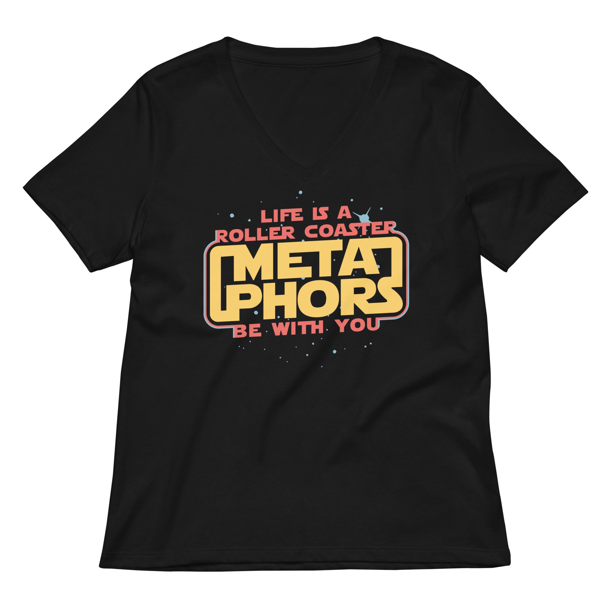 Meta Phors Be With You Women's V-Neck Tee Hoodie, Sweatshirt | CoreVibeTees.com (Image 3)