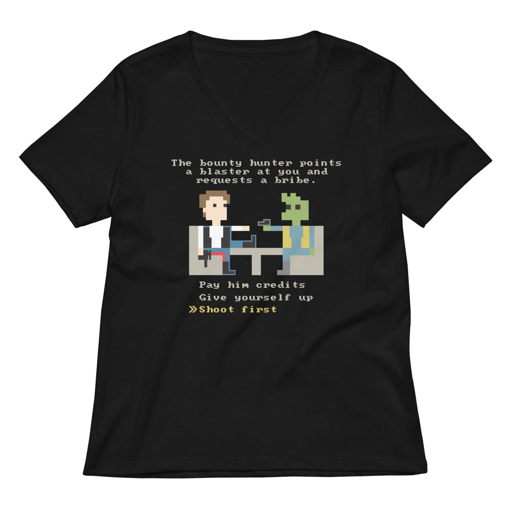 The Bounty Hunter Women's V-Neck Tee Hoodie, Sweatshirt | CoreVibeTees.com (Image 3)