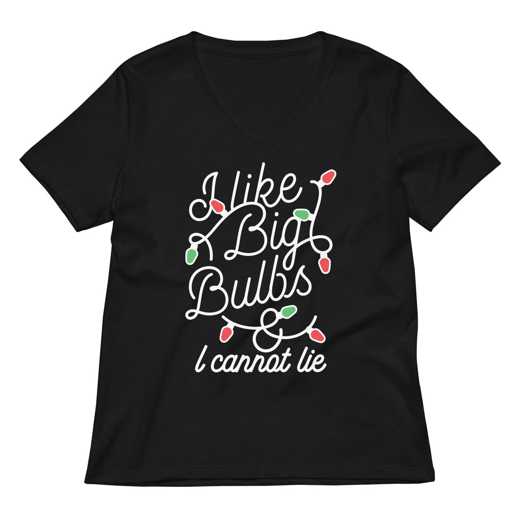 I Like Big Bulbs & I Cannot Lie Women's V-Neck Tee Hoodie, Sweatshirt | CoreVibeTees.com (Image 1)