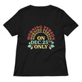 Morning Person On Dec 25th Only Women's V-Neck Tee Hoodie, Sweatshirt | CoreVibeTees.com (Image 1)