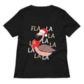 Fla La La Lamingo Women's V-Neck Tee Hoodie, Sweatshirt | CoreVibeTees.com (Image 1)