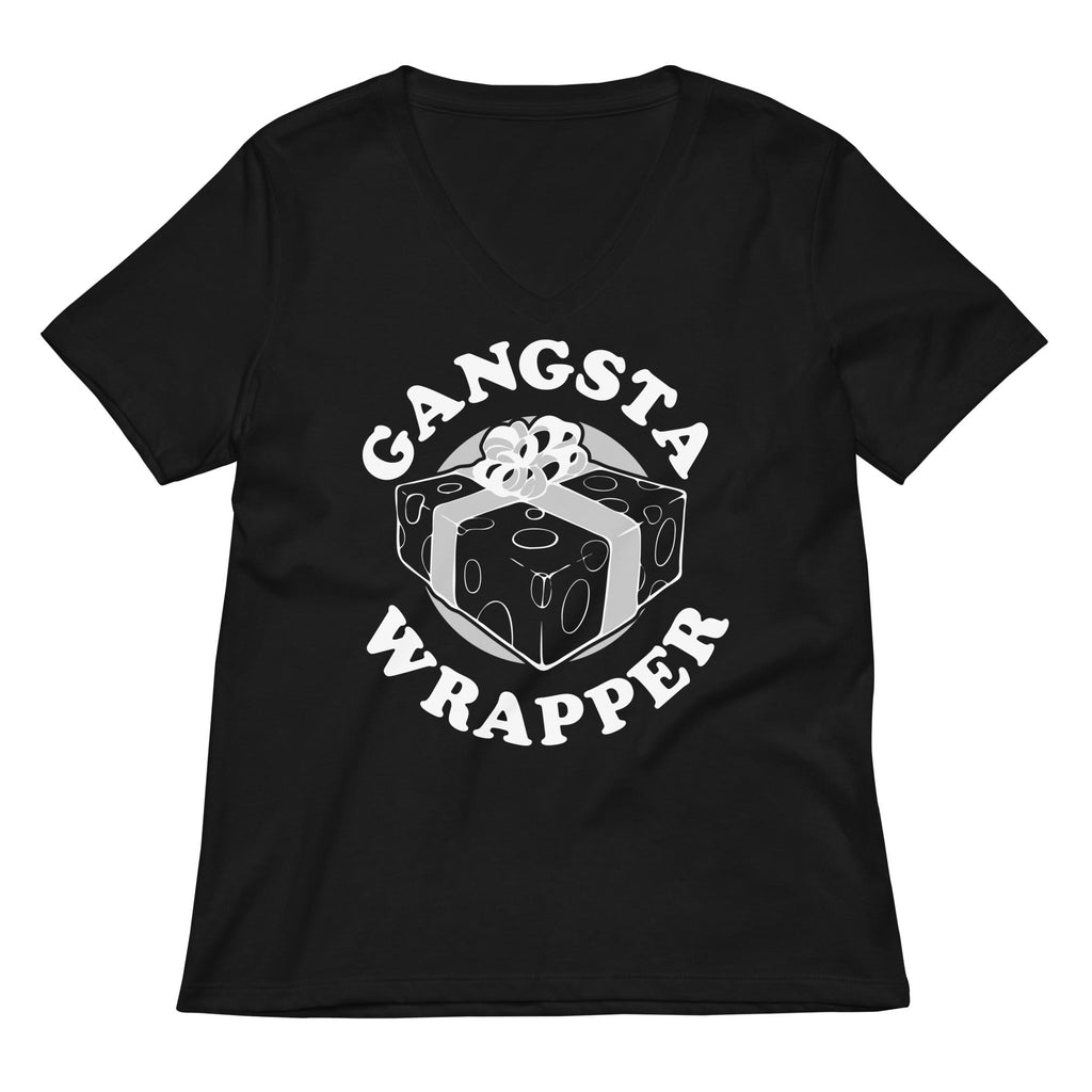 Gangsta Wrapper Women's V-Neck Tee Hoodie, Sweatshirt | CoreVibeTees.com (Image 1)