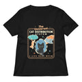 The Universal Cat Distribution System Women's V-Neck Tee Hoodie, Sweatshirt | CoreVibeTees.com (Image 1)