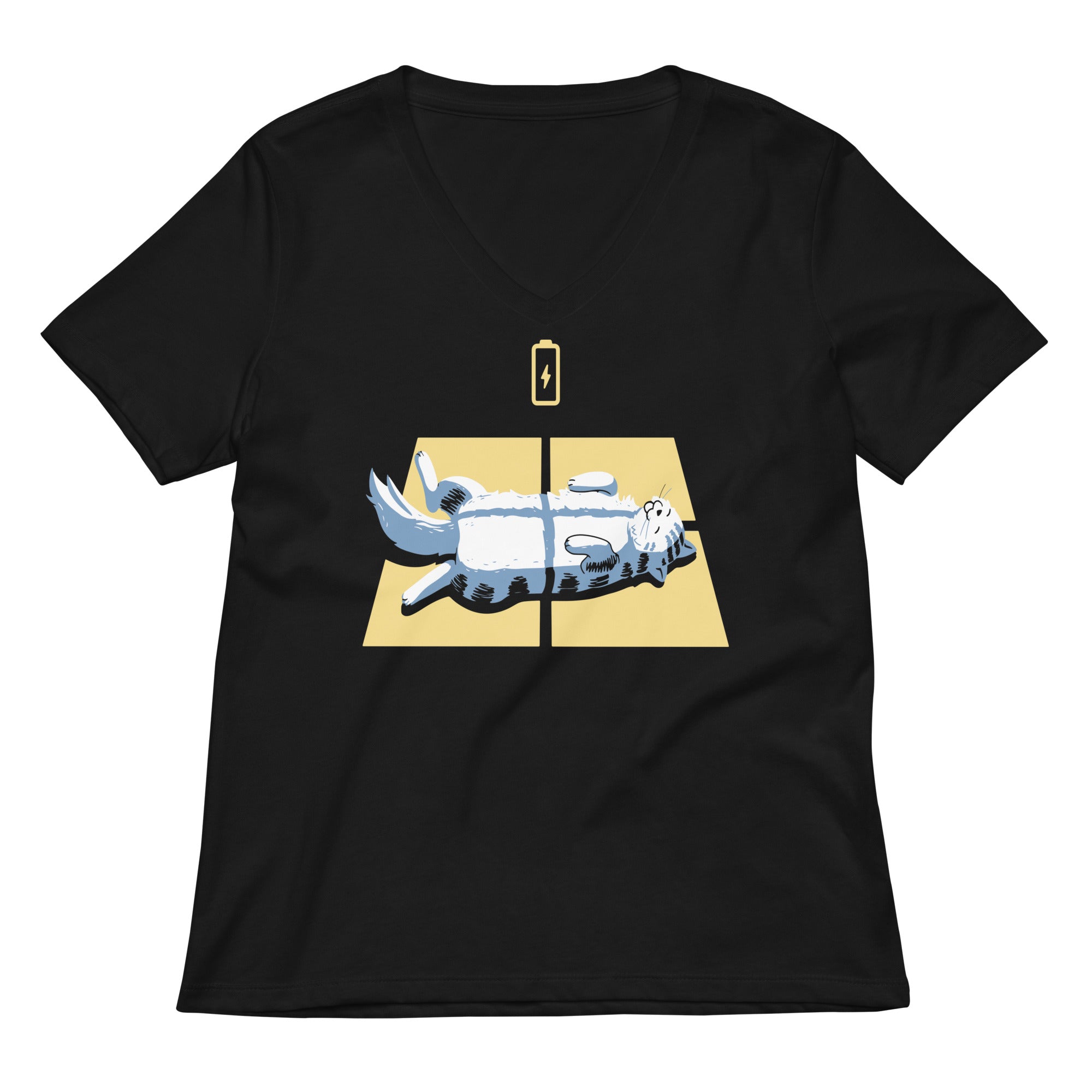 Solar Charging Women's V-Neck Tee Hoodie, Sweatshirt | CoreVibeTees.com (Image 1)