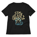 Stay Pawsitive Women's V-Neck Tee Hoodie, Sweatshirt | CoreVibeTees.com (Image 1)