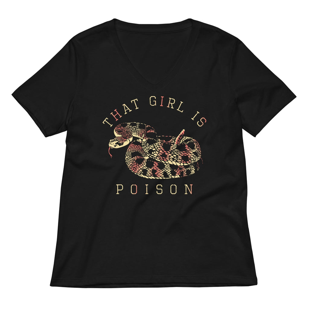 That Girl Is Poison Women's V-Neck Tee Hoodie, Sweatshirt | CoreVibeTees.com (Image 1)