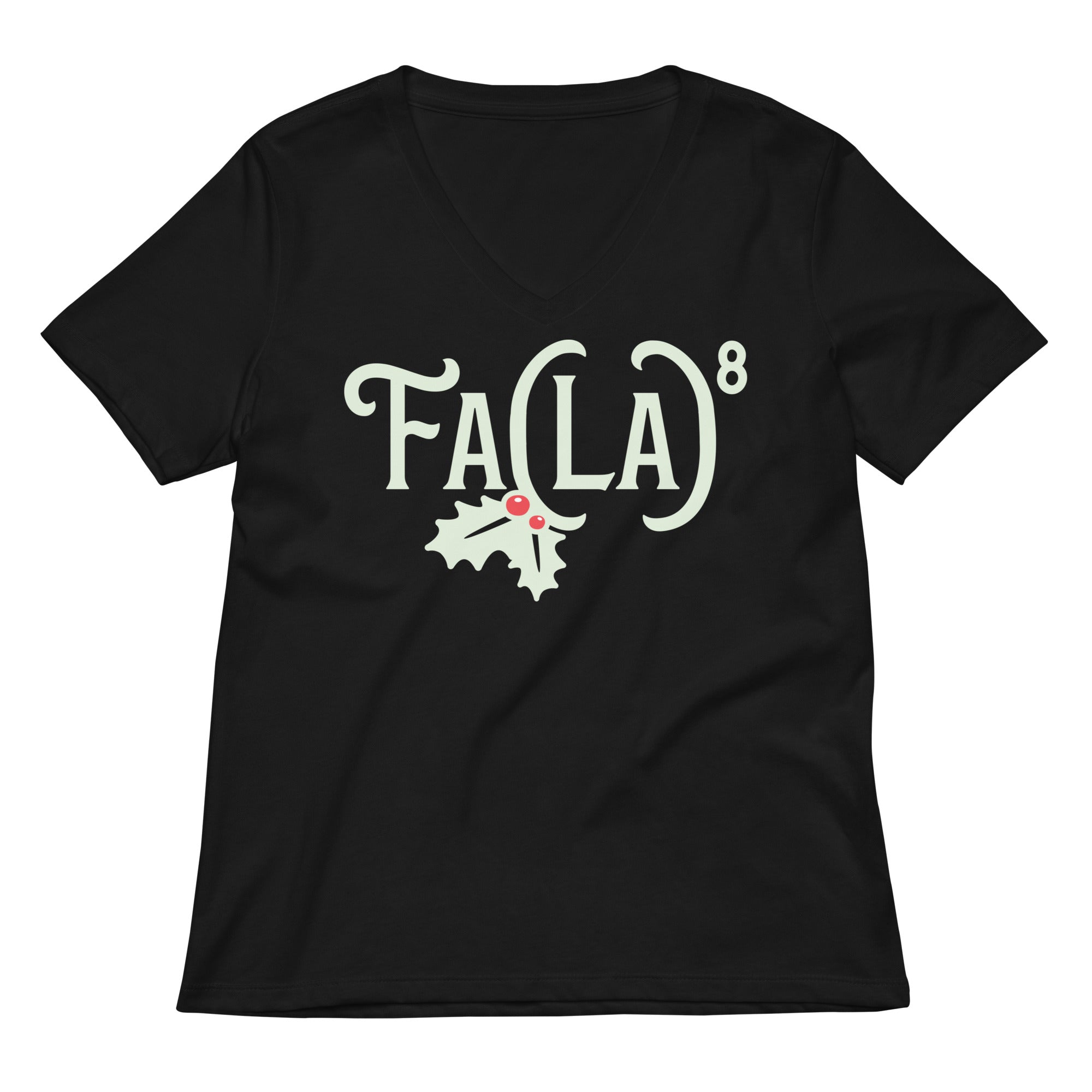 Fa LaLaLaLaLaLaLaLa Women's V-Neck Tee Hoodie, Sweatshirt | CoreVibeTees.com (Image 2)