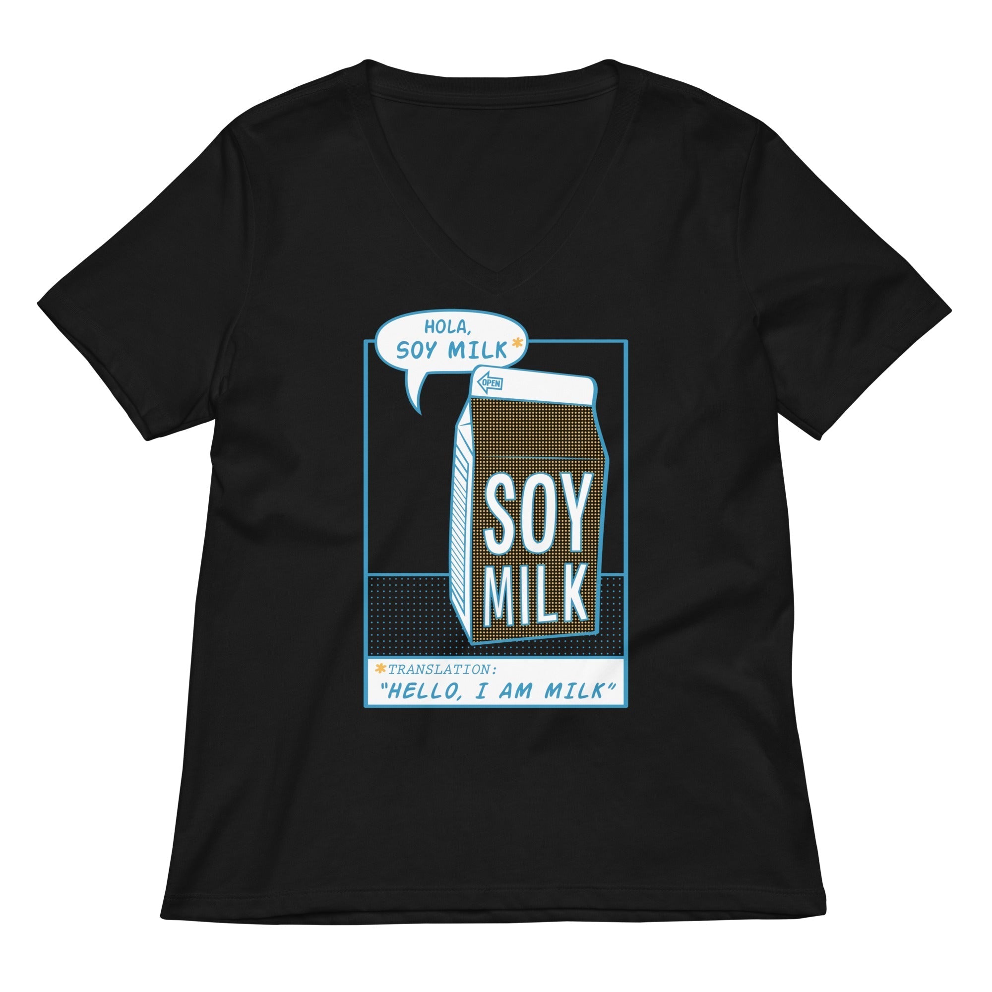 Hola, Soy Milk Women's V-Neck Tee Hoodie, Sweatshirt | CoreVibeTees.com (Image 1)