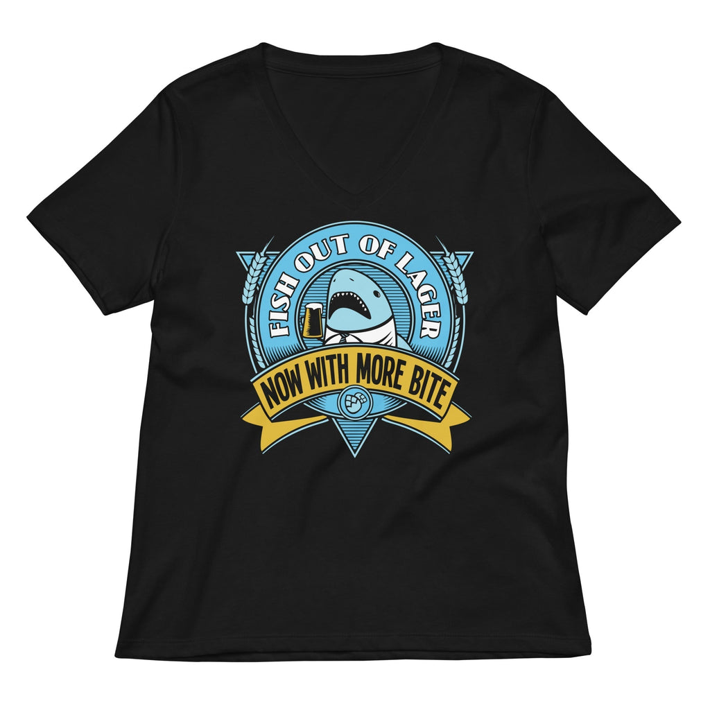 Fish Out Of Lager Women's V-Neck Tee Hoodie, Sweatshirt | CoreVibeTees.com (Image 1)