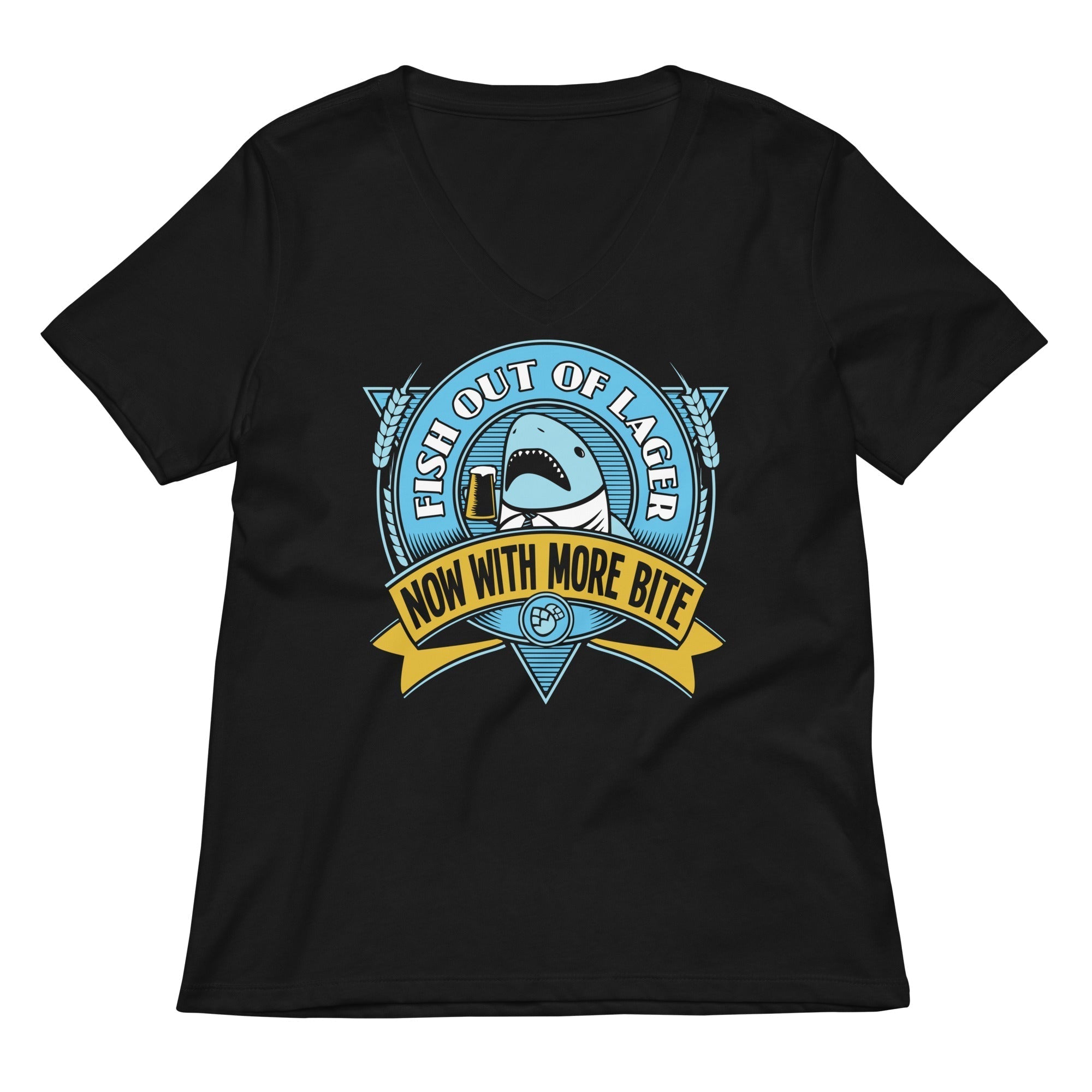 Fish Out Of Lager Women's V-Neck Tee Hoodie, Sweatshirt | CoreVibeTees.com (Image 1)
