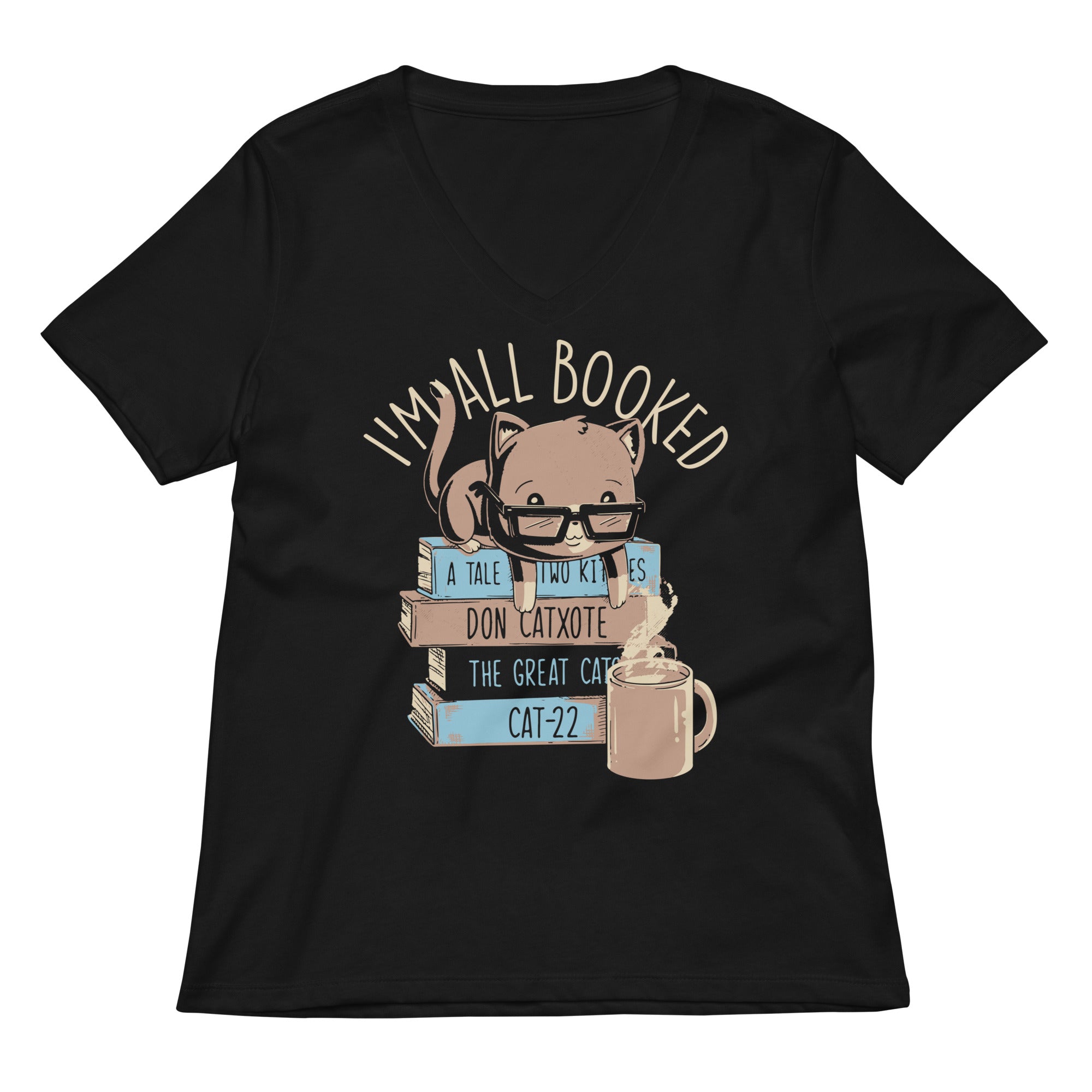 I'm All Booked Women's V-Neck Tee Hoodie, Sweatshirt | CoreVibeTees.com (Image 1)