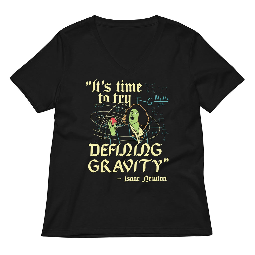 It's Time To Try Defining Gravity Women's V-Neck Tee Hoodie, Sweatshirt | CoreVibeTees.com (Image 2)