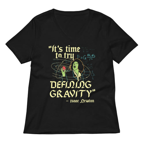 It's Time To Try Defining Gravity Women's V-Neck Tee Hoodie, Sweatshirt | CoreVibeTees.com (Image 2)
