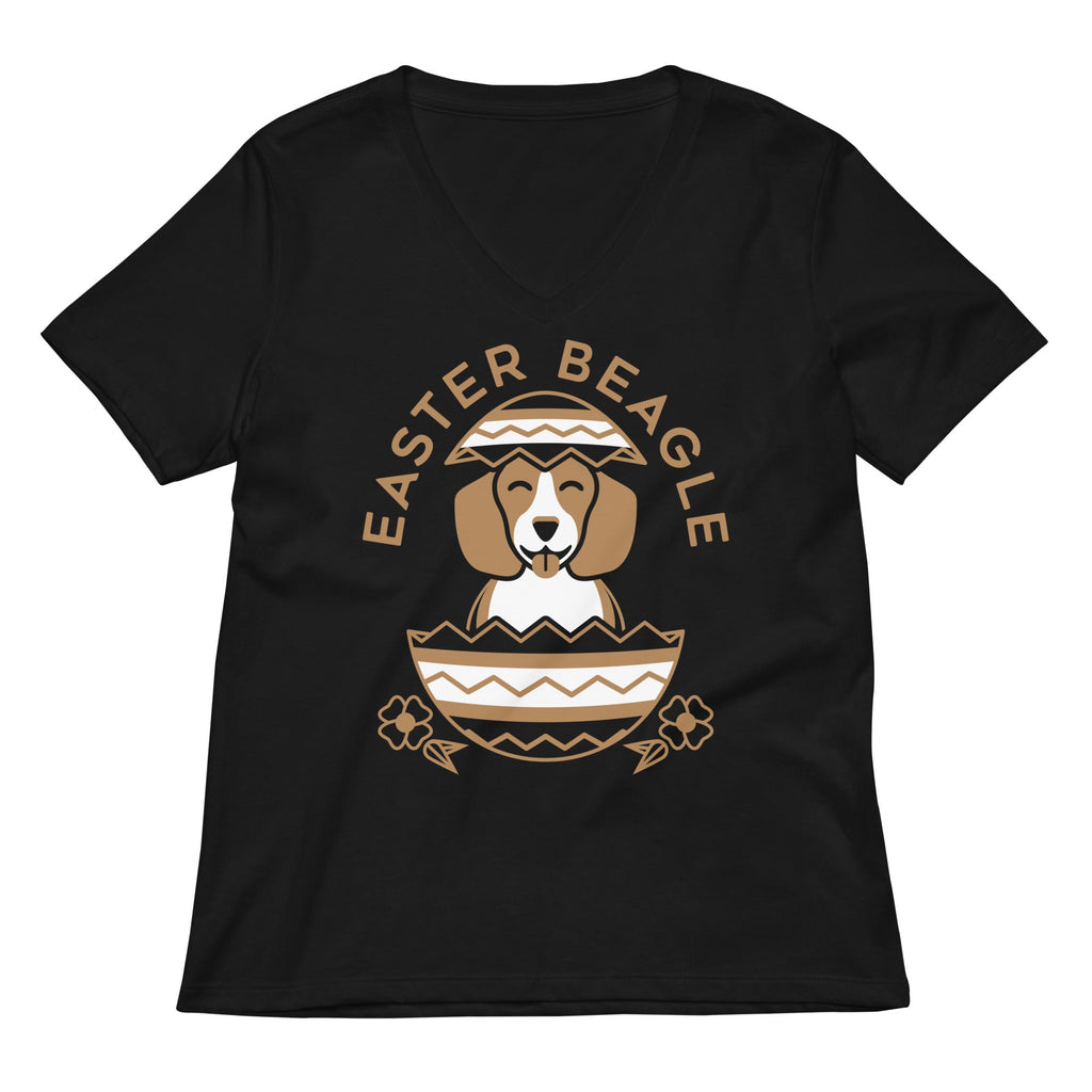 Easter Beagle Women's V-Neck Tee Hoodie, Sweatshirt | CoreVibeTees.com (Image 1)