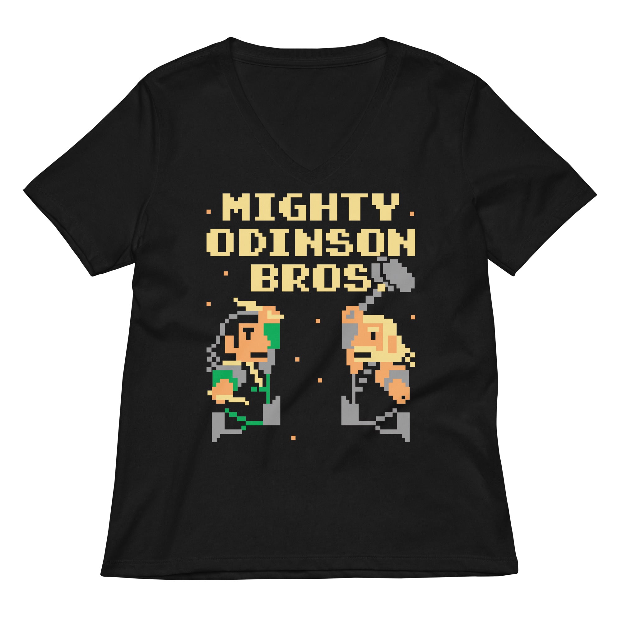 Mighty Odinson Bros Women's V-Neck Tee Hoodie, Sweatshirt | CoreVibeTees.com (Image 1)