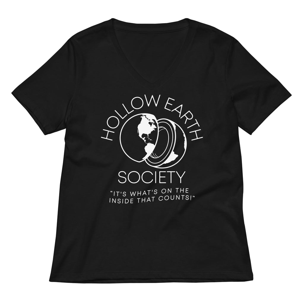 Hollow Earth Society Women's V-Neck Tee Hoodie, Sweatshirt | CoreVibeTees.com (Image 1)
