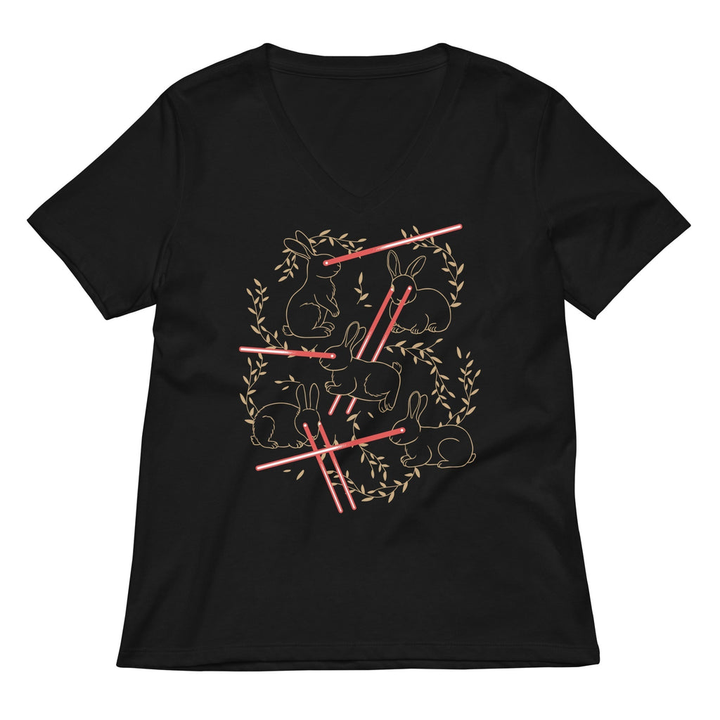 Laser Buns Women's V-Neck Tee Hoodie, Sweatshirt | CoreVibeTees.com (Image 1)