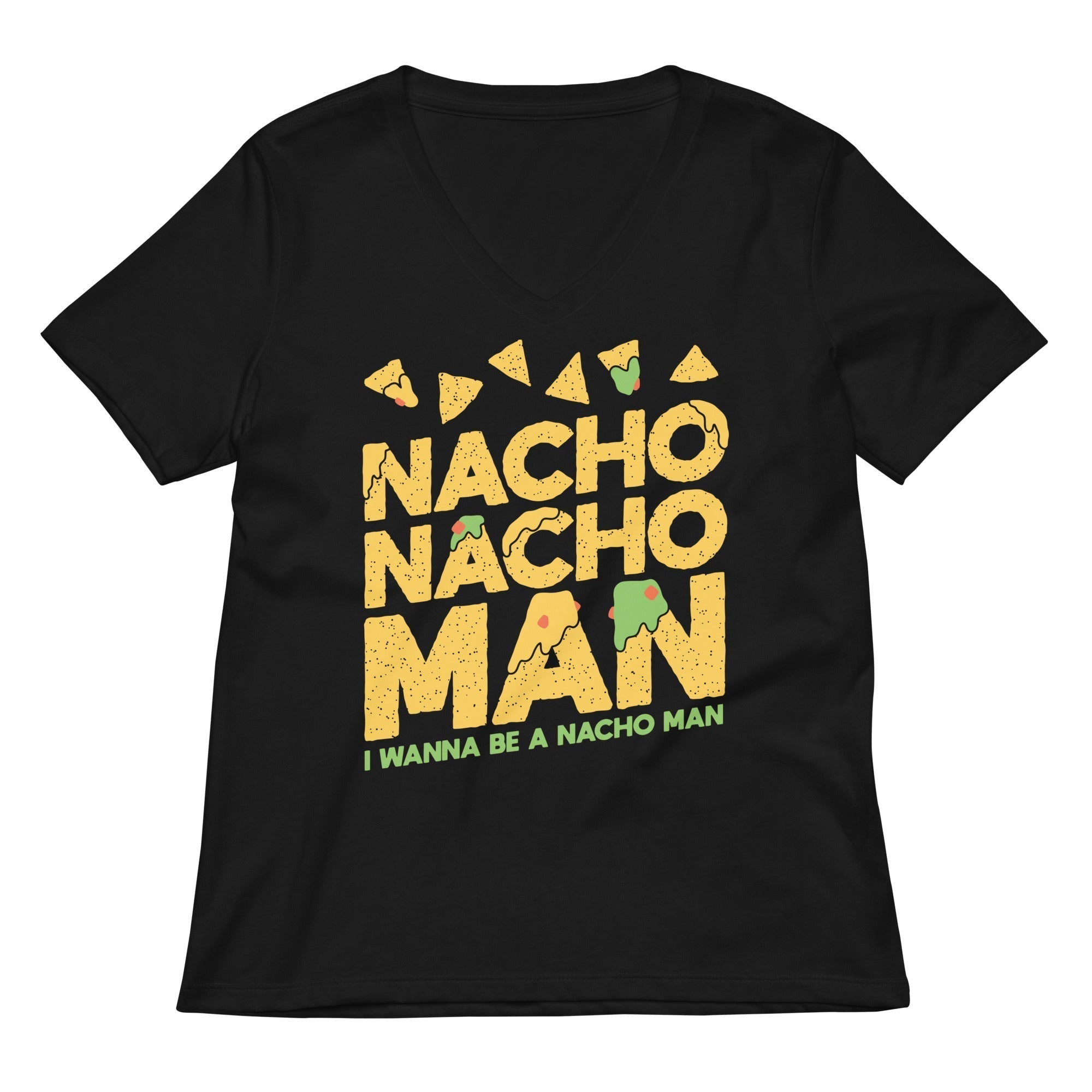 Nacho Nacho Man Women's V-Neck Tee Hoodie, Sweatshirt | CoreVibeTees.com (Image 1)