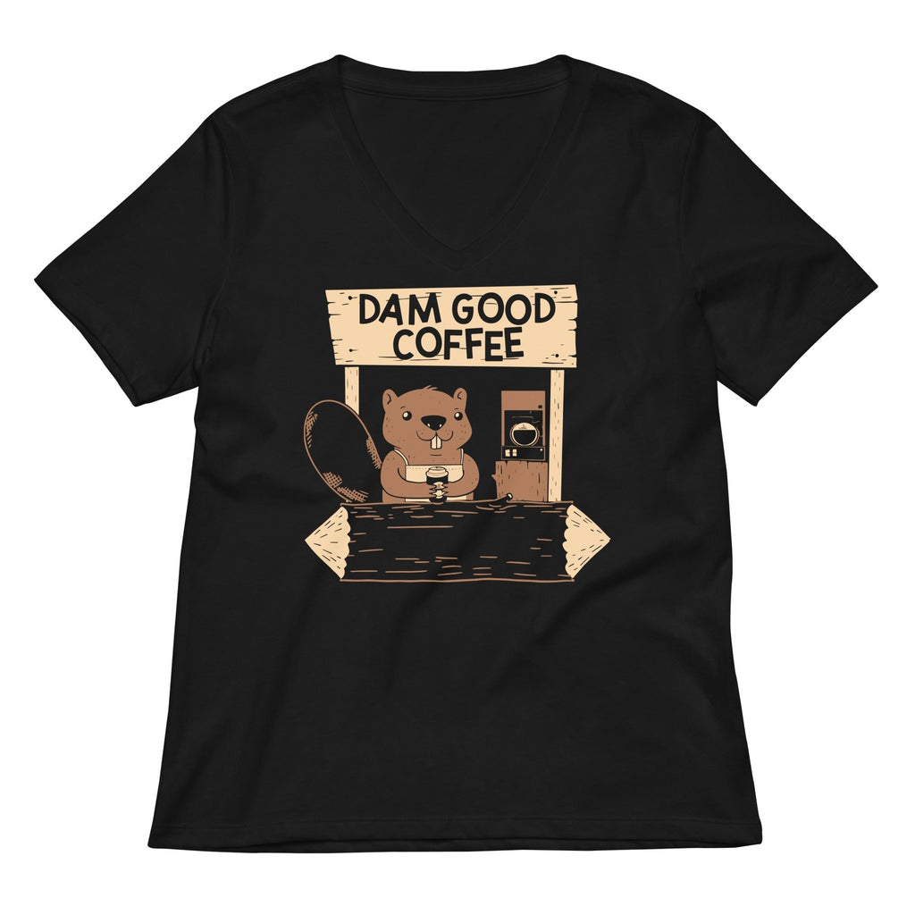 Dam Good Coffee Women's V-Neck Tee Hoodie, Sweatshirt | CoreVibeTees.com (Image 1)