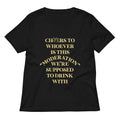 Cheers To Whoever Is This Moderation Women's V-Neck Tee Hoodie, Sweatshirt | CoreVibeTees.com (Image 1)