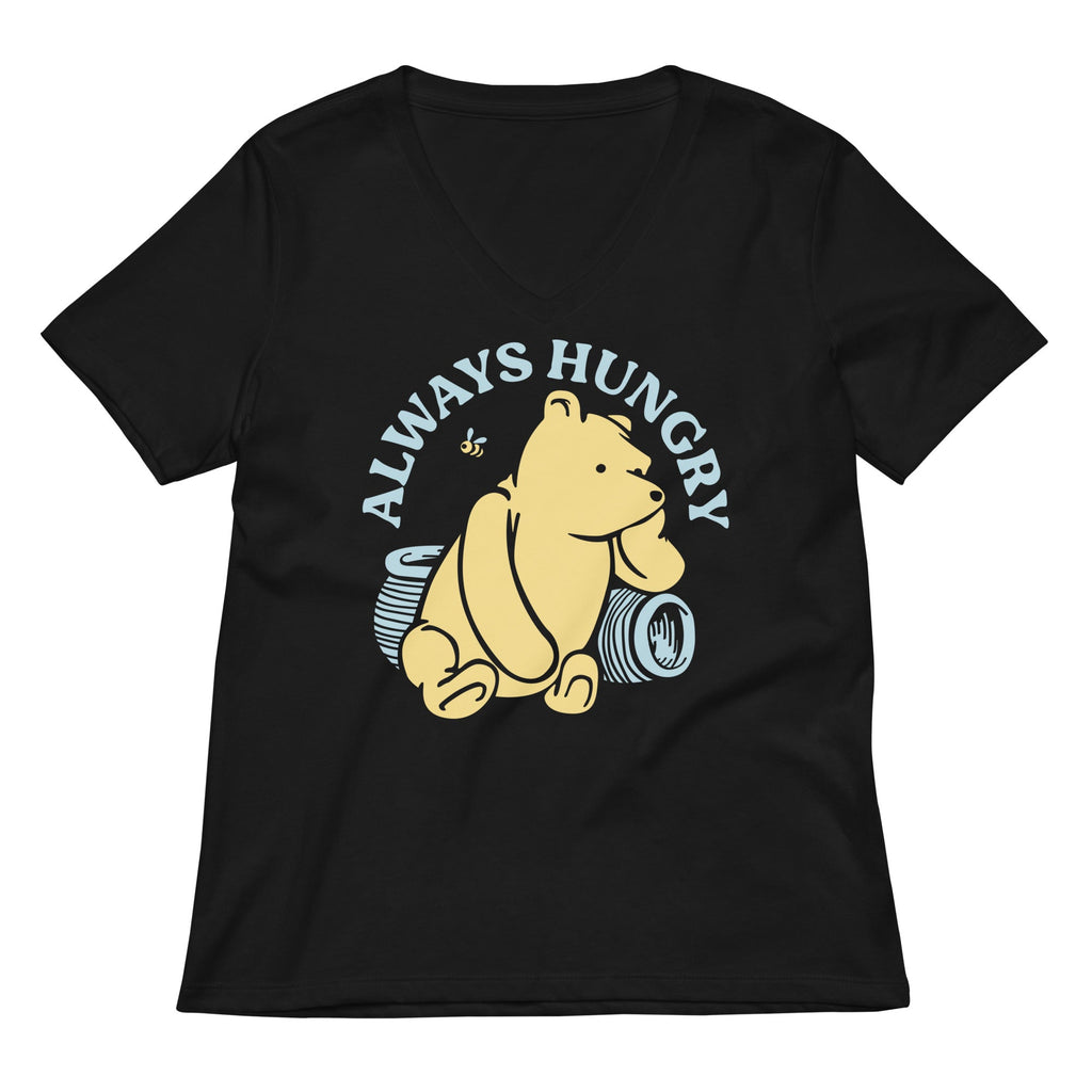 Always Hungry Women's V-Neck Tee Hoodie, Sweatshirt | CoreVibeTees.com (Image 1)