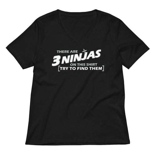 3 Ninjas Women's V-Neck Tee Hoodie, Sweatshirt | CoreVibeTees.com (Image 1)