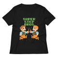 Super Step Bros Women's V-Neck Tee Hoodie, Sweatshirt | CoreVibeTees.com (Image 1)