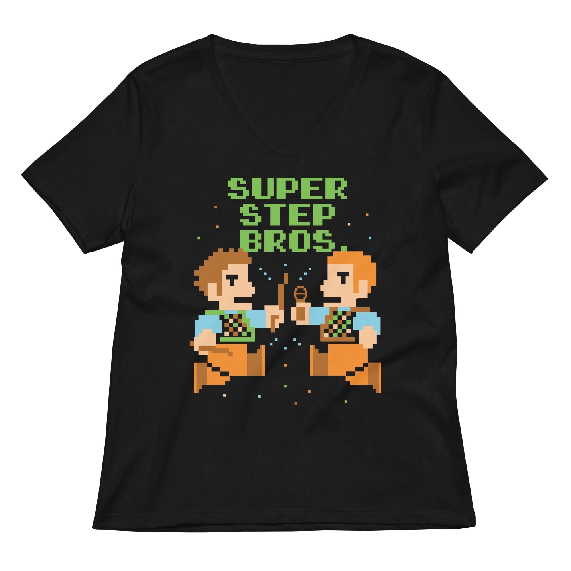 Super Step Bros Women's V-Neck Tee Hoodie, Sweatshirt | CoreVibeTees.com (Image 1)