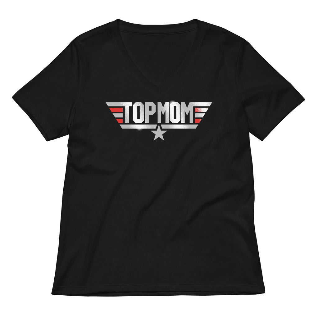 Top Mom Women's V-Neck Tee Hoodie, Sweatshirt | CoreVibeTees.com (Image 1)