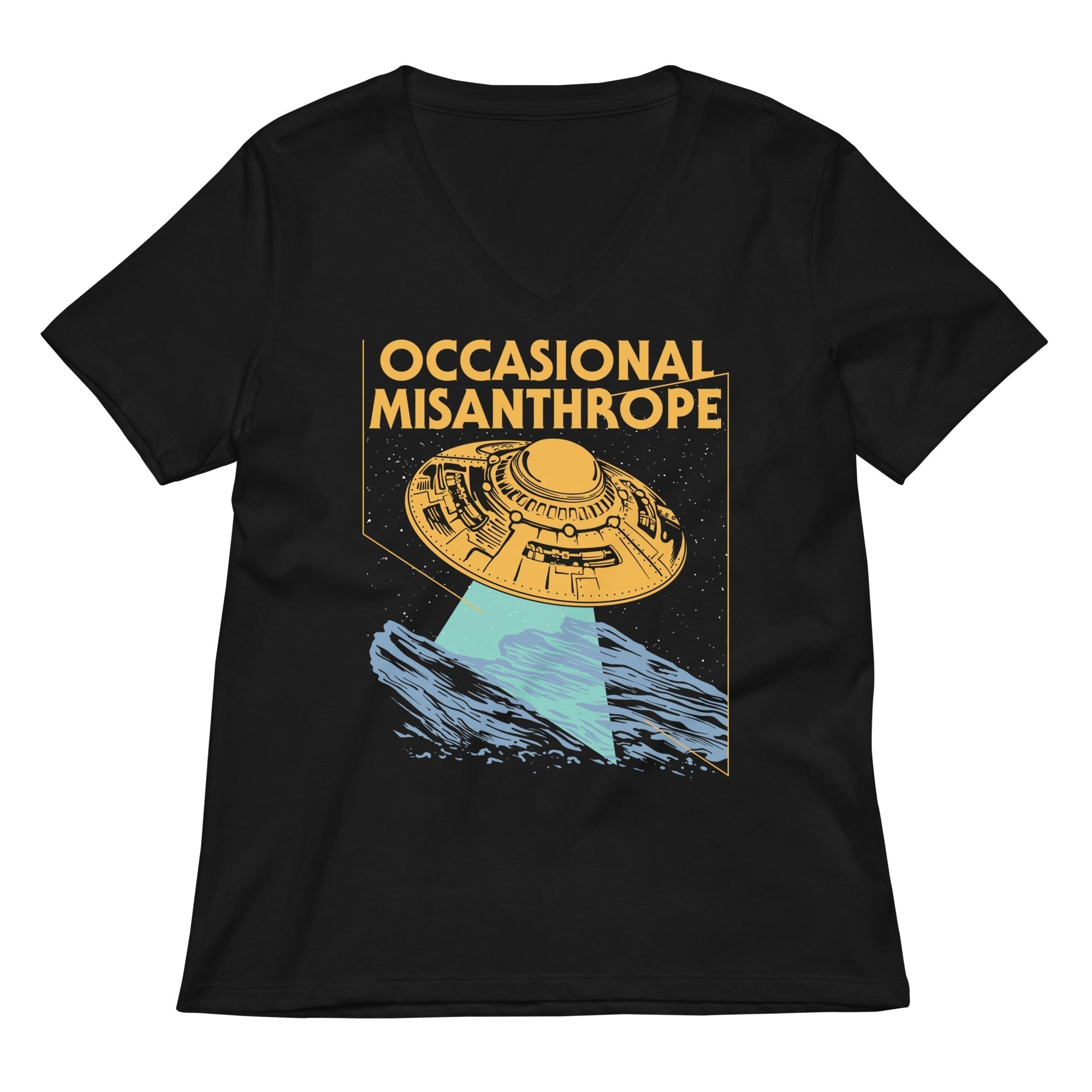 Occasional Misanthrope Women's V-Neck Tee Hoodie, Sweatshirt | CoreVibeTees.com (Image 1)