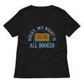 Sorry, My Night Is All Booked Women's V-Neck Tee Hoodie, Sweatshirt | CoreVibeTees.com (Image 1)