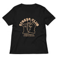 Stress Club Women's V-Neck Tee Hoodie, Sweatshirt | CoreVibeTees.com (Image 1)