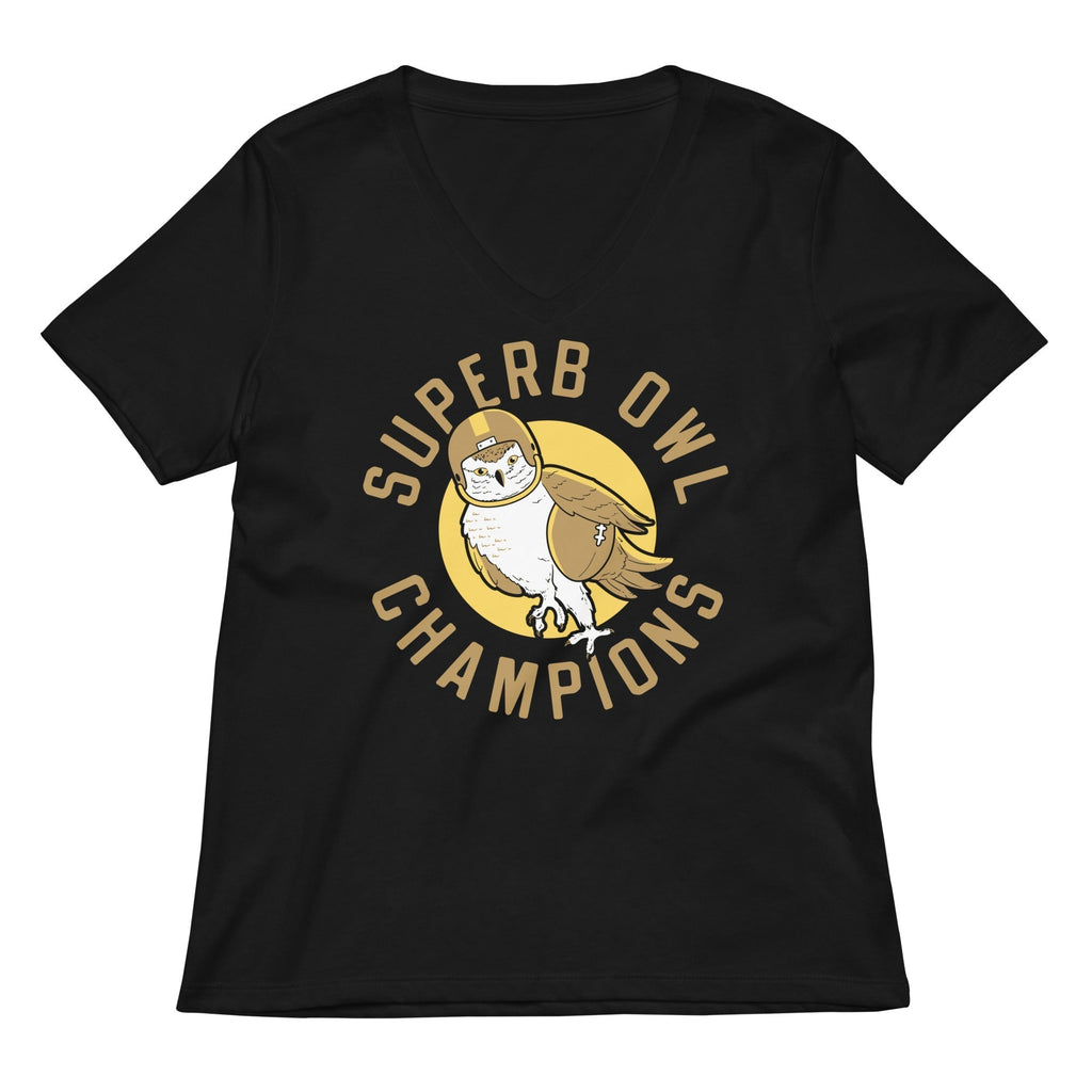 Superb Owl Women's V-Neck Tee Hoodie, Sweatshirt | CoreVibeTees.com (Image 1)