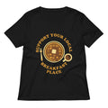 Support Your Local Breakfast Place Women's V-Neck Tee Hoodie, Sweatshirt | CoreVibeTees.com (Image 1)