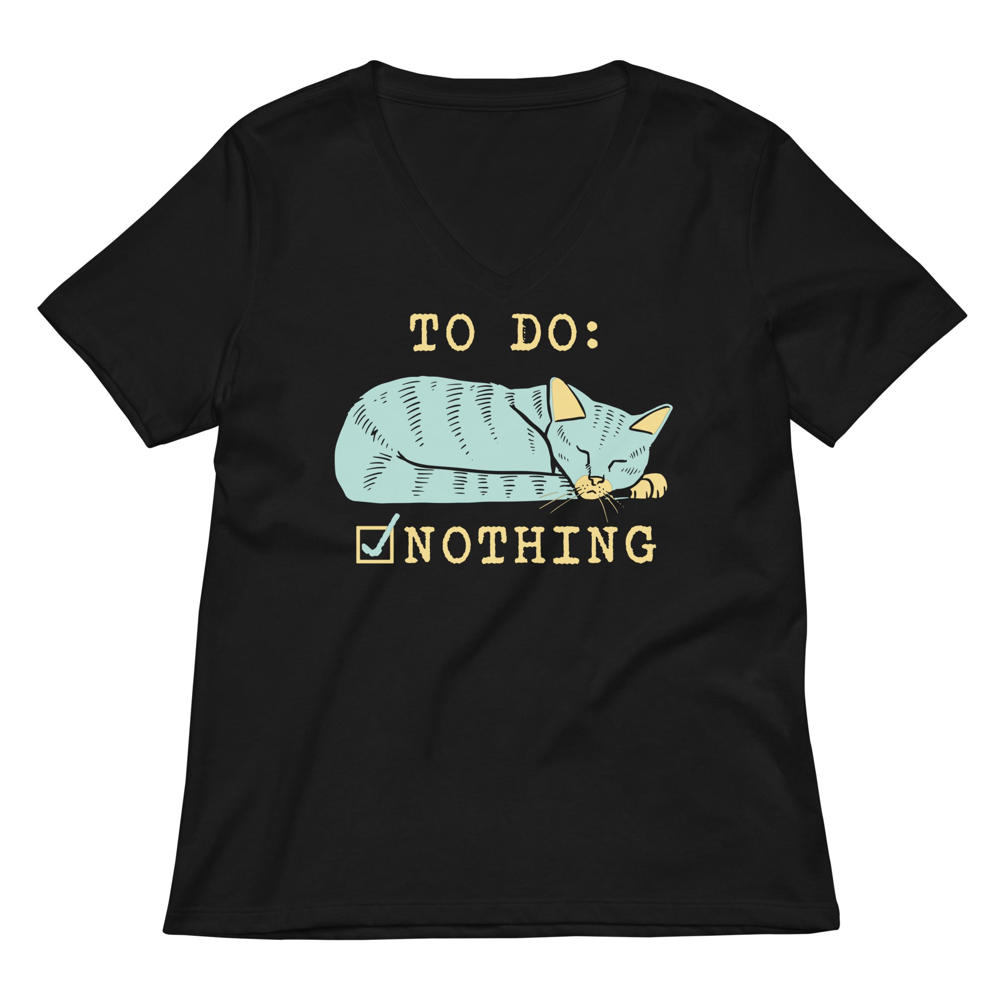 To Do: Nothing Women's V-Neck Tee Hoodie, Sweatshirt | CoreVibeTees.com (Image 1)