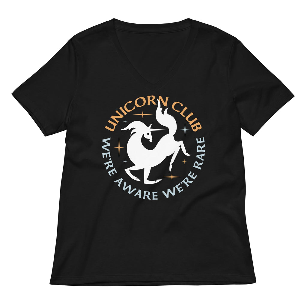 Unicorn Club Women's V-Neck Tee Hoodie, Sweatshirt | CoreVibeTees.com (Image 1)