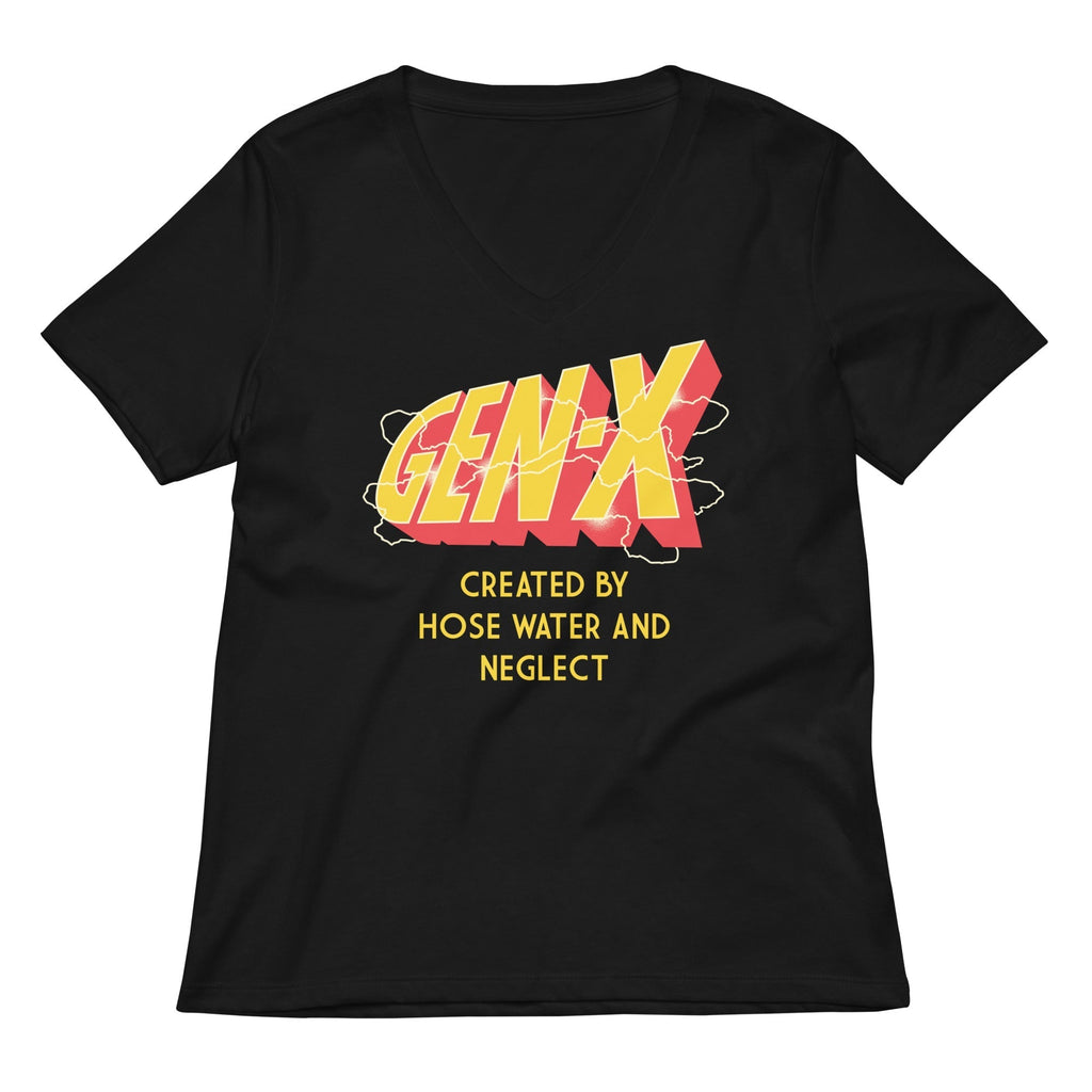 Gen-X Women's V-Neck Tee Hoodie, Sweatshirt | CoreVibeTees.com (Image 1)
