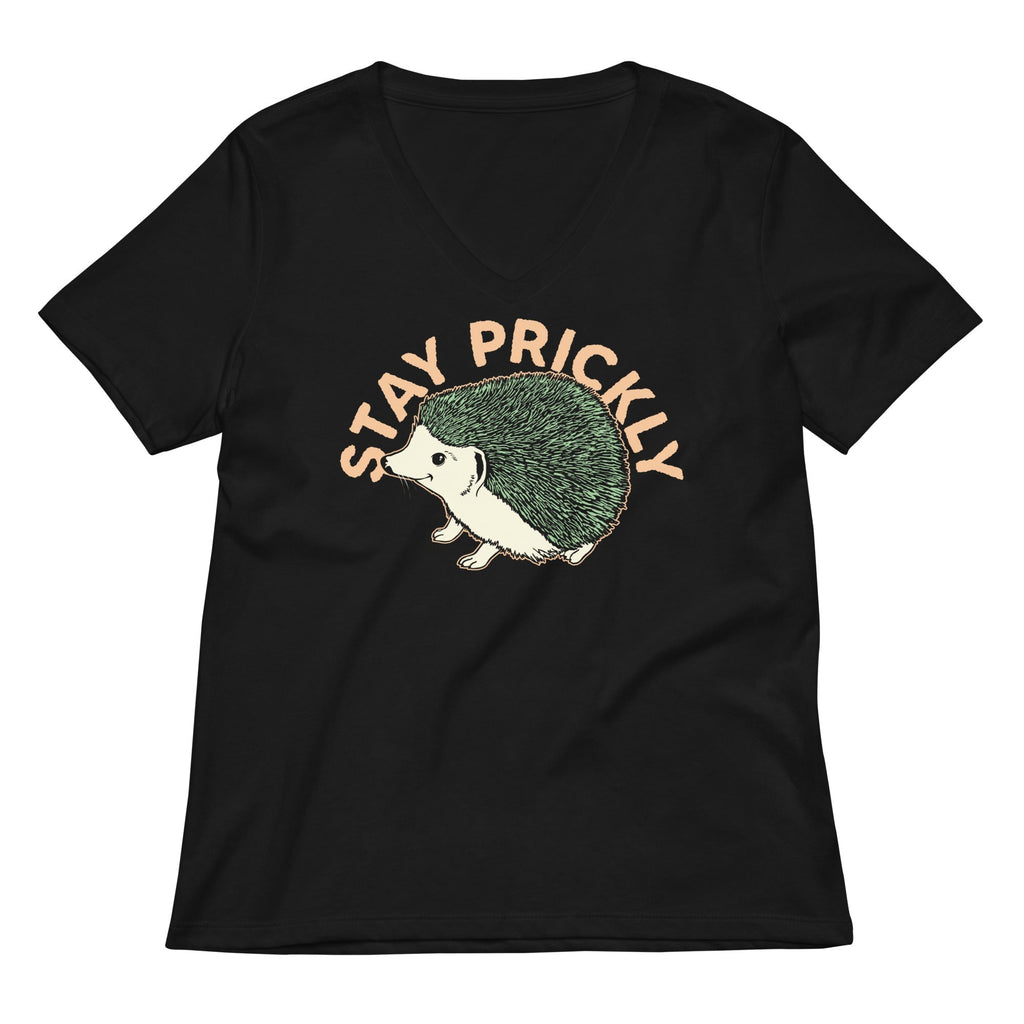 Stay Prickly Women's V-Neck Tee Hoodie, Sweatshirt | CoreVibeTees.com (Image 2)