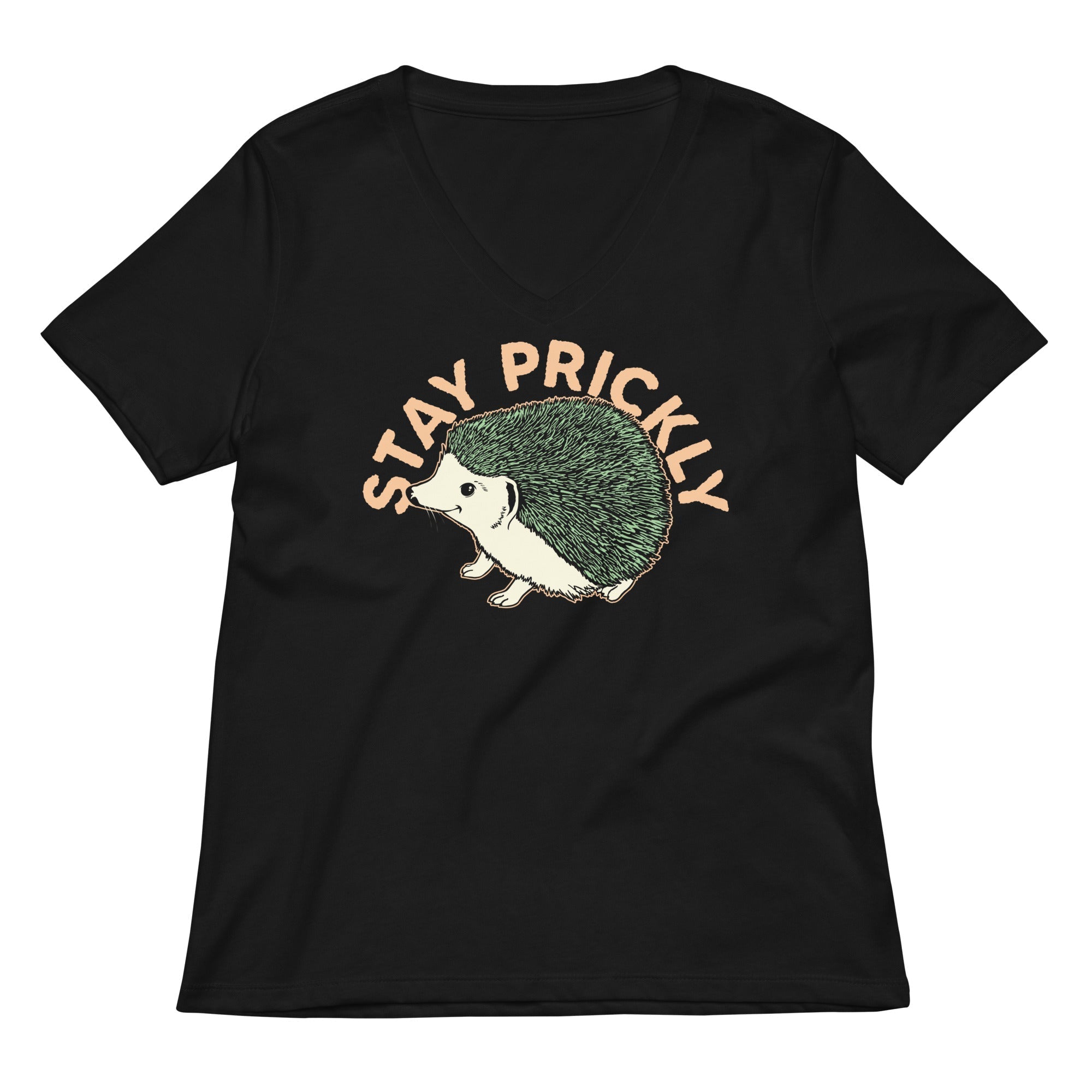 Stay Prickly Women's V-Neck Tee Hoodie, Sweatshirt | CoreVibeTees.com (Image 2)