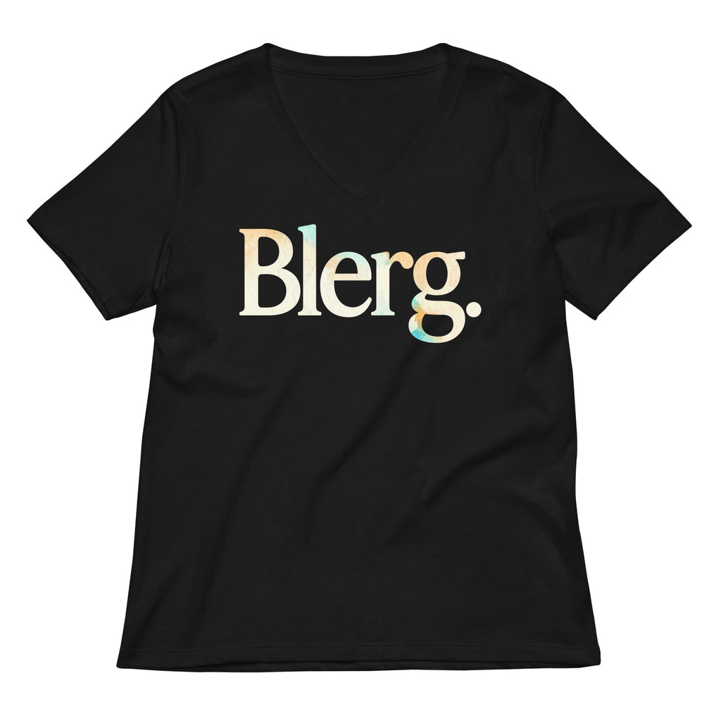 Blerg Women's V-Neck Tee Hoodie, Sweatshirt | CoreVibeTees.com (Image 2)