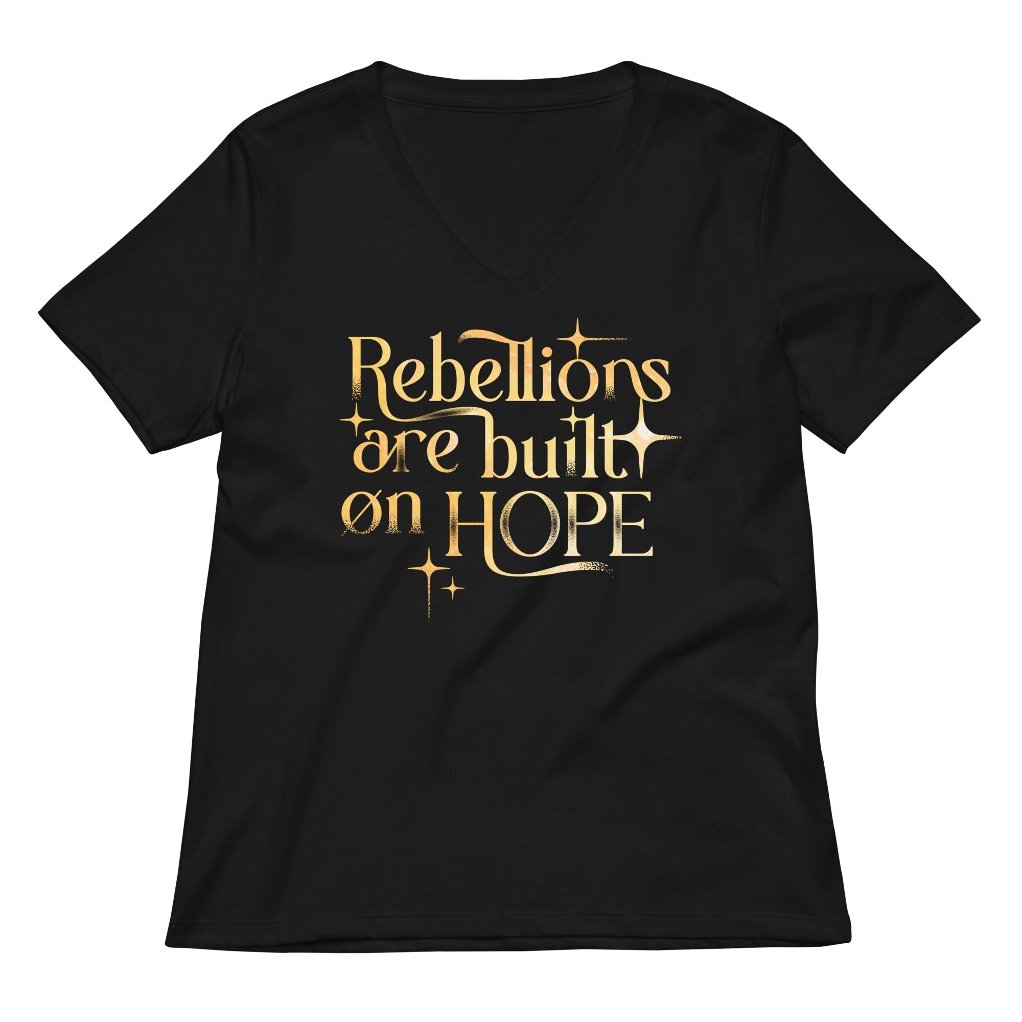 Rebellions Are Built On Hope Women's V-Neck Tee Hoodie, Sweatshirt | CoreVibeTees.com (Image 1)
