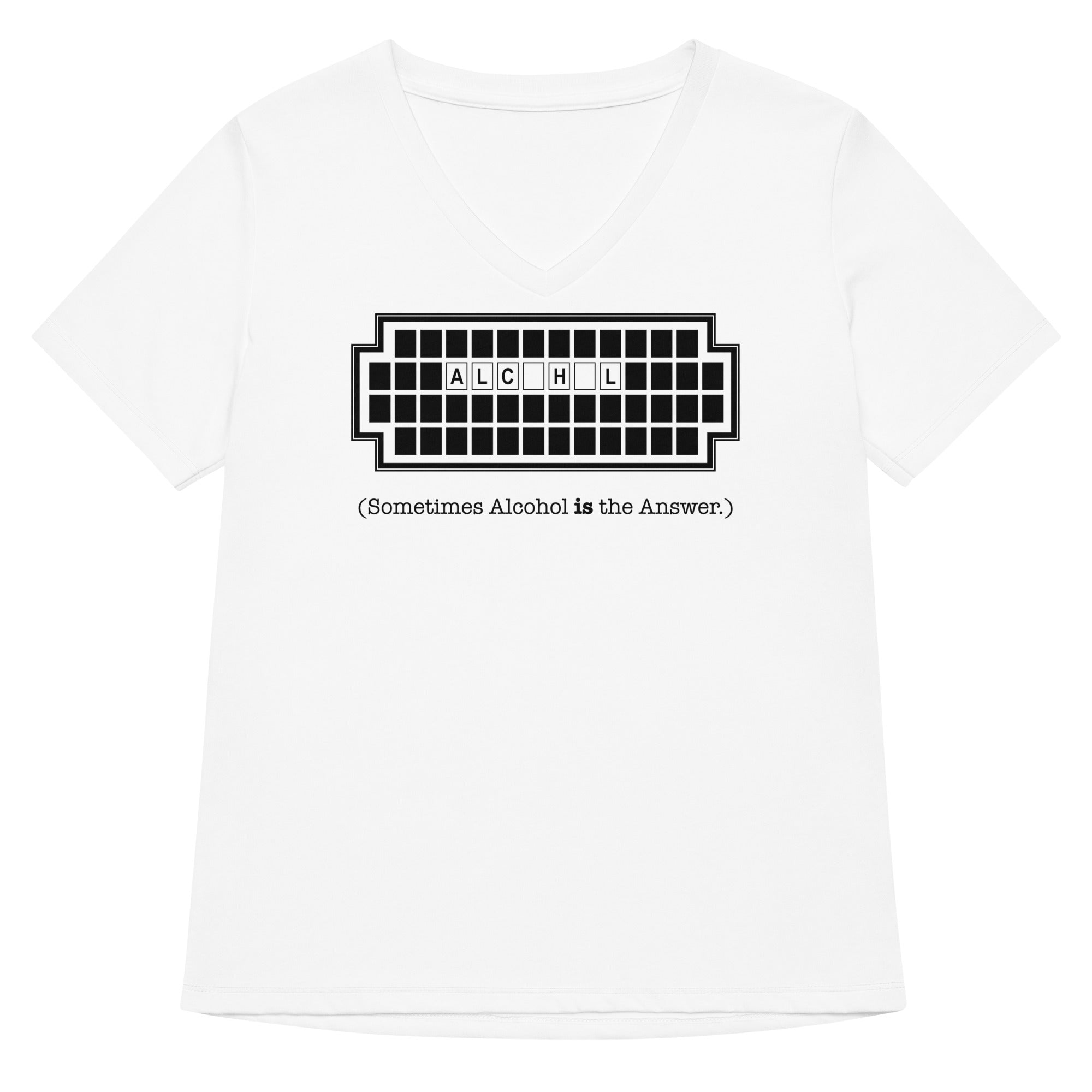 Alcohol Is The Answer Women's V-Neck Tee Hoodie, Sweatshirt | CoreVibeTees.com