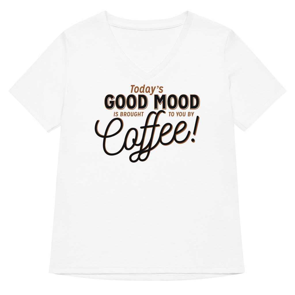 Today's Good Mood Women's V-Neck Tee Hoodie, Sweatshirt | CoreVibeTees.com