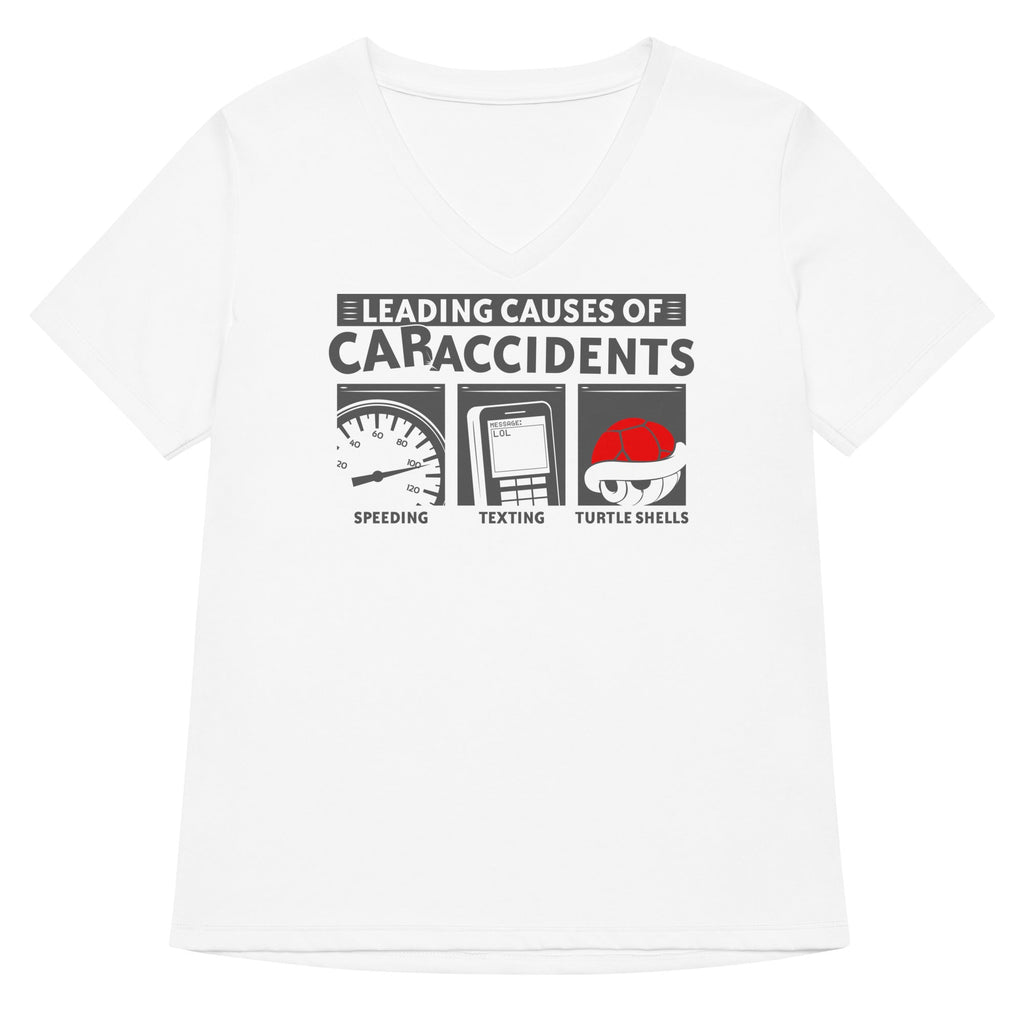 Leading Causes of Accidents Women's V-Neck Tee Hoodie, Sweatshirt | CoreVibeTees.com (Image 1)