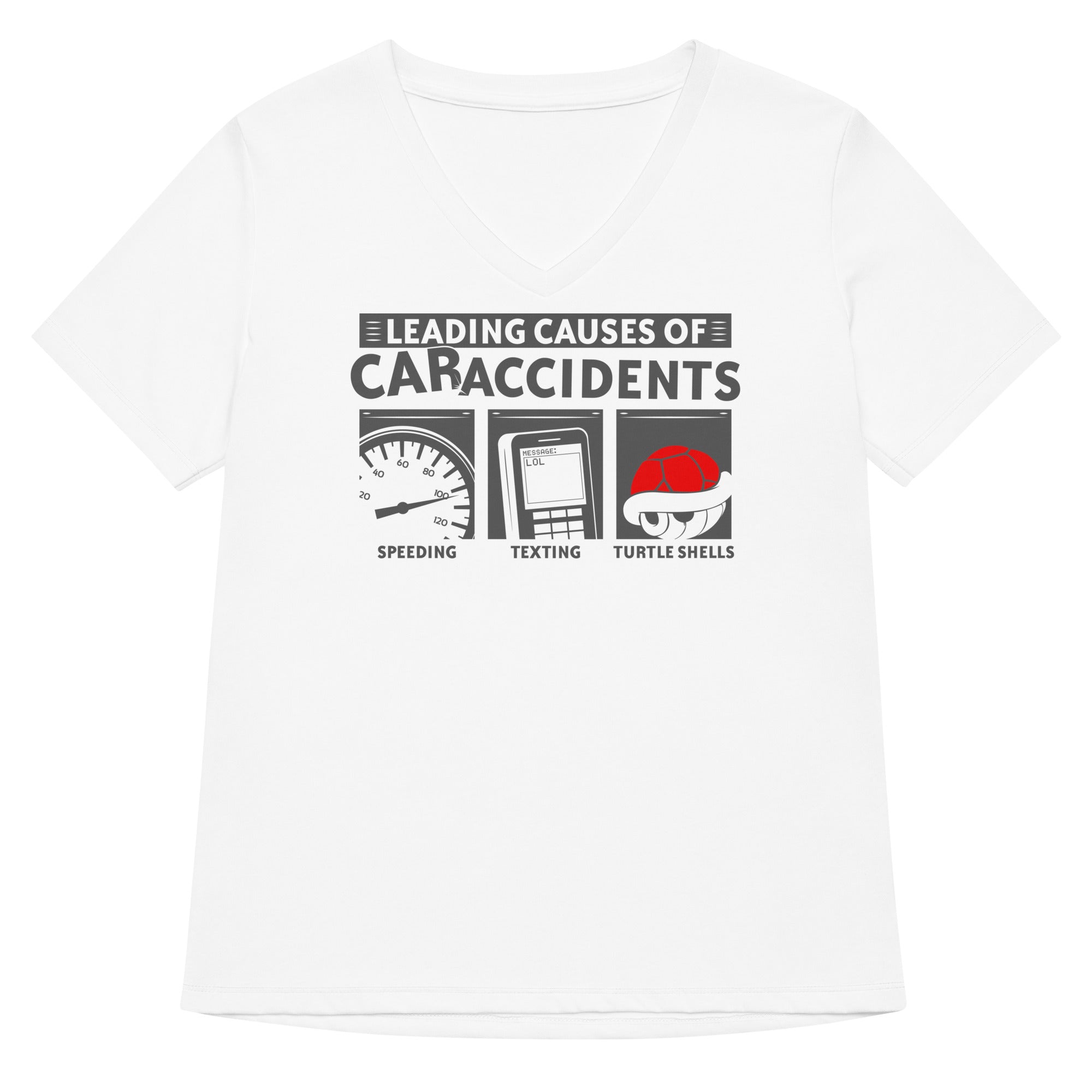 Leading Causes of Accidents Women's V-Neck Tee Hoodie, Sweatshirt | CoreVibeTees.com (Image 1)