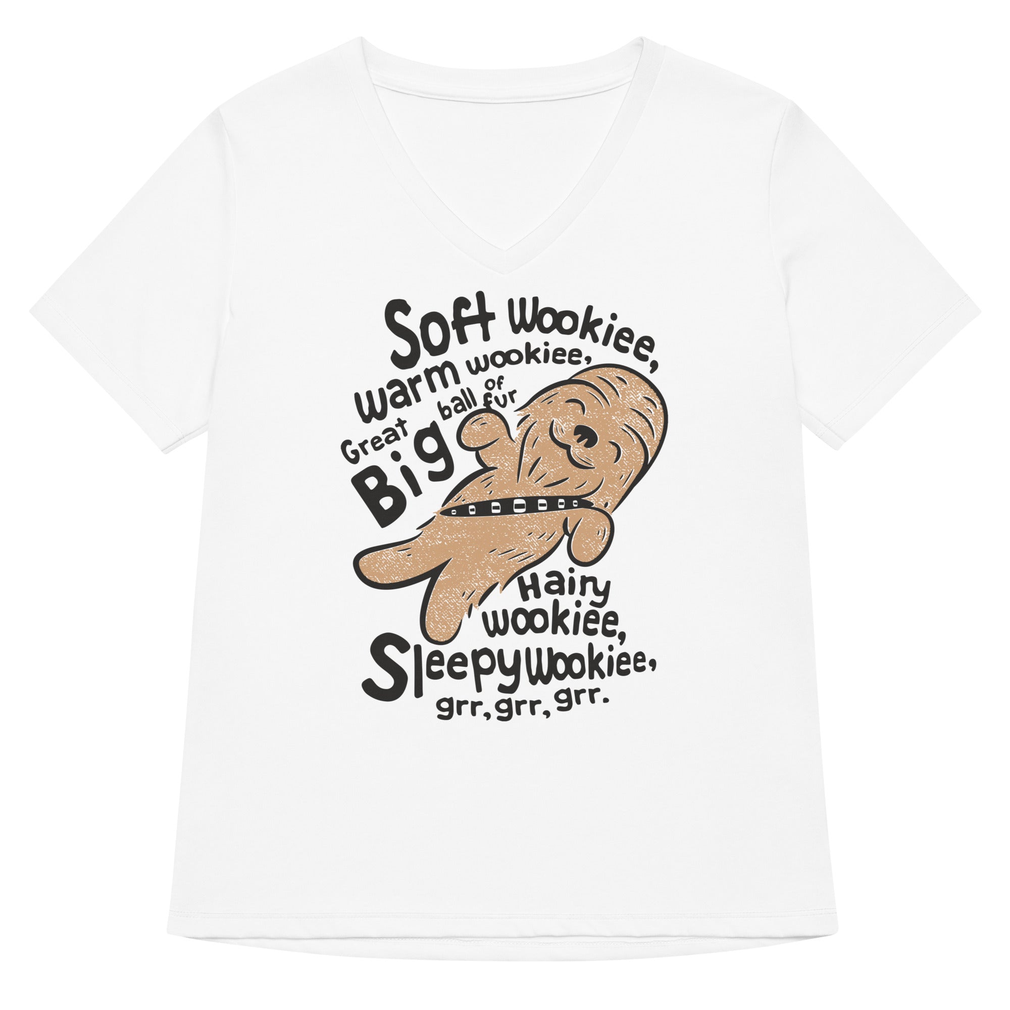 Soft Wookiee, Warm Wookiee Women's V-Neck Tee Hoodie, Sweatshirt | CoreVibeTees.com (Image 1)