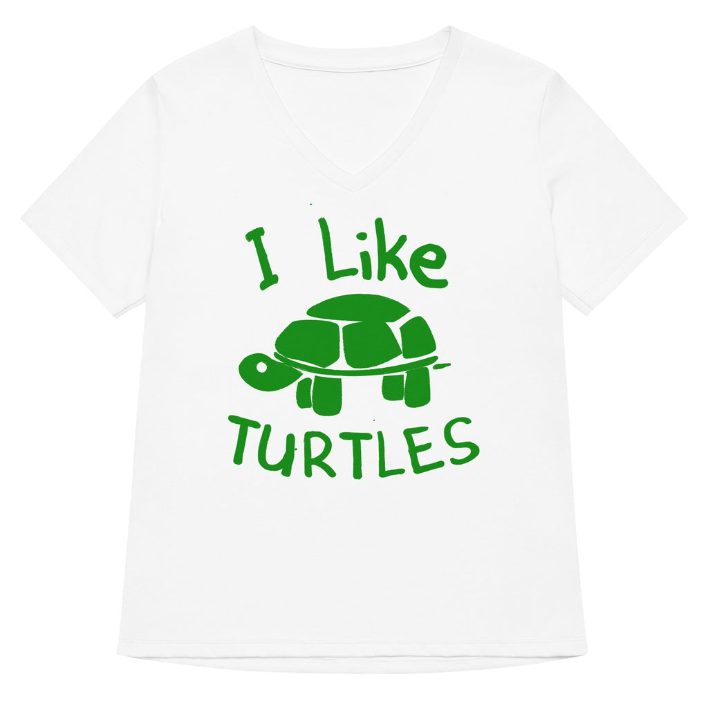 I Like Turtles Women's V-Neck Tee Hoodie, Sweatshirt | CoreVibeTees.com (Image 4)
