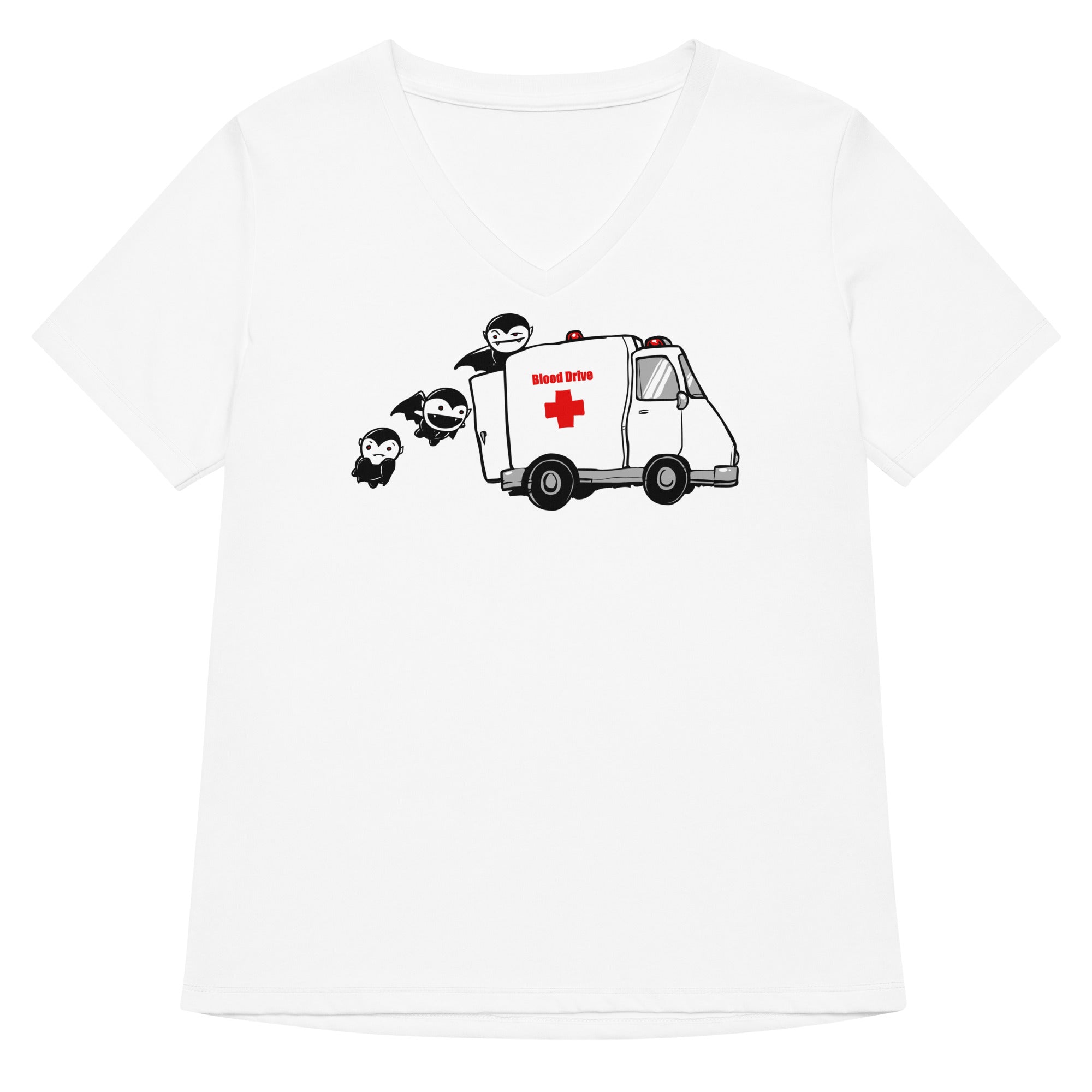Blood Drive Vampires Women's V-Neck Tee Hoodie, Sweatshirt | CoreVibeTees.com (Image 3)