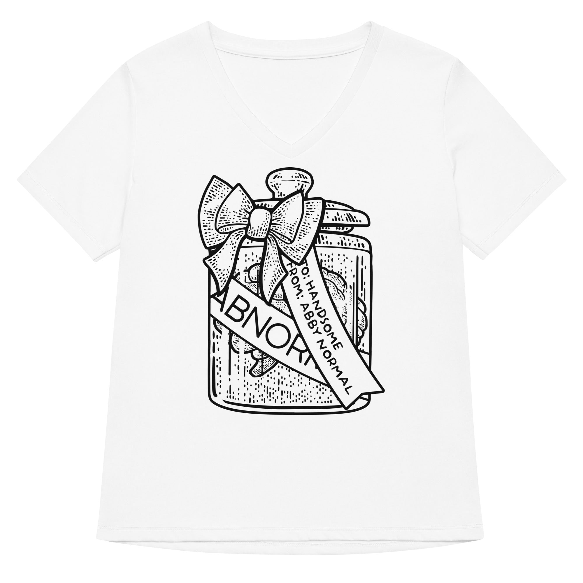 From Abby Normal Women's V-Neck Tee Hoodie, Sweatshirt | CoreVibeTees.com (Image 2)
