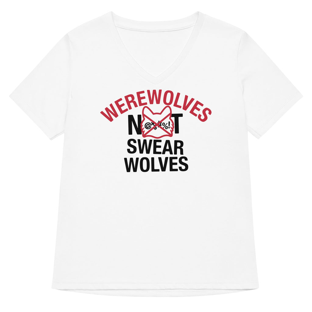 Werewolves Not Swearwolves Women's V-Neck Tee Hoodie, Sweatshirt | CoreVibeTees.com (Image 2)